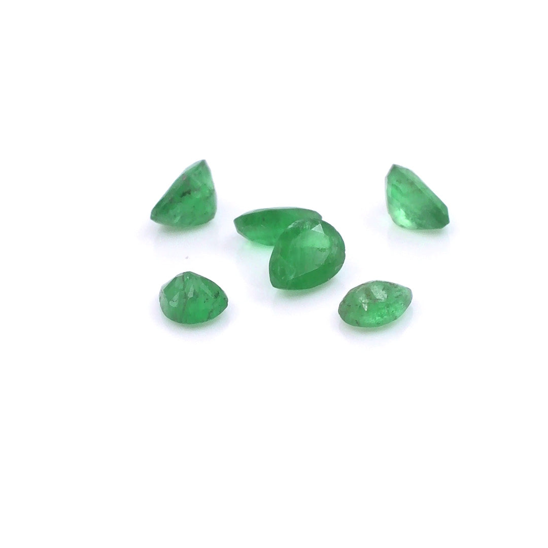 Natural Zambian Emerald Calibrated Pears | 3x4mm & 4x5mm