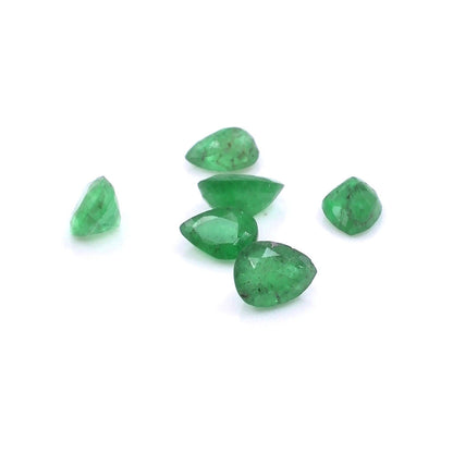 Natural Zambian Emerald Calibrated Pears | 3x4mm & 4x5mm