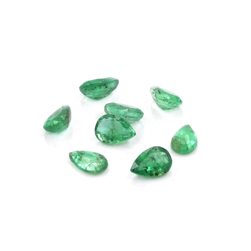 Natural Zambian Emerald Calibrated Pears | 5x7mm & 6x8mm