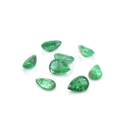 Natural Zambian Emerald Calibrated Pears | 5x7mm & 6x8mm