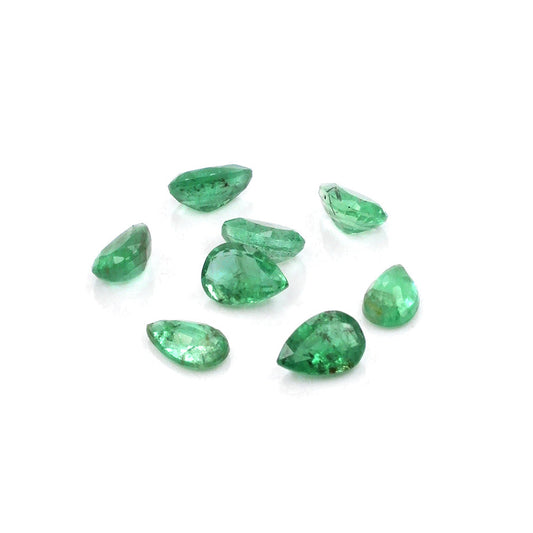 Natural Zambian Emerald Calibrated Pears | 5x7mm & 6x8mm