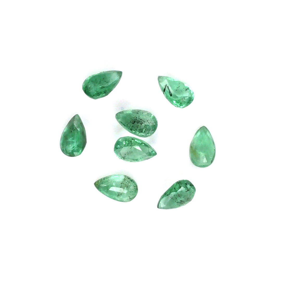 Natural Zambian Emerald Calibrated Pears | 5x7mm & 6x8mm