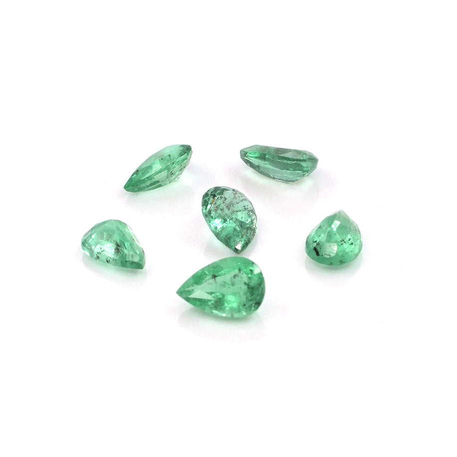 Natural Zambian Emerald Calibrated Pears | 5x7mm & 6x8mm