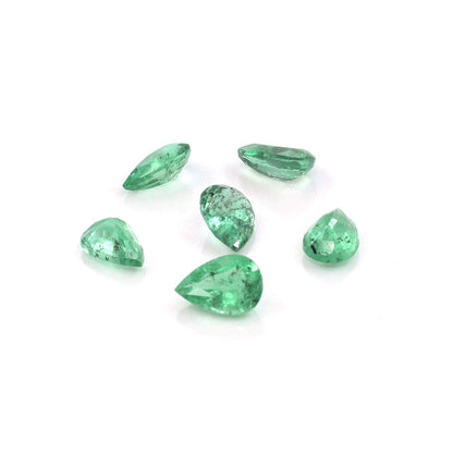 Natural Zambian Emerald Calibrated Pears | 5x7mm & 6x8mm