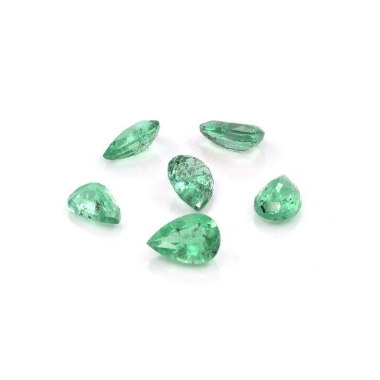 Natural Zambian Emerald Calibrated Pears | 5x7mm & 6x8mm