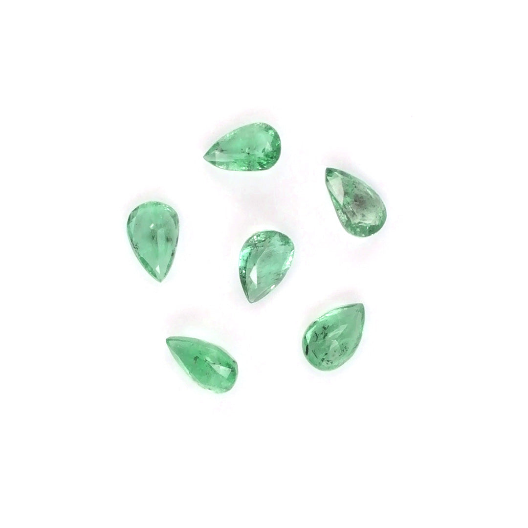 Natural Zambian Emerald Calibrated Pears | 5x7mm & 6x8mm