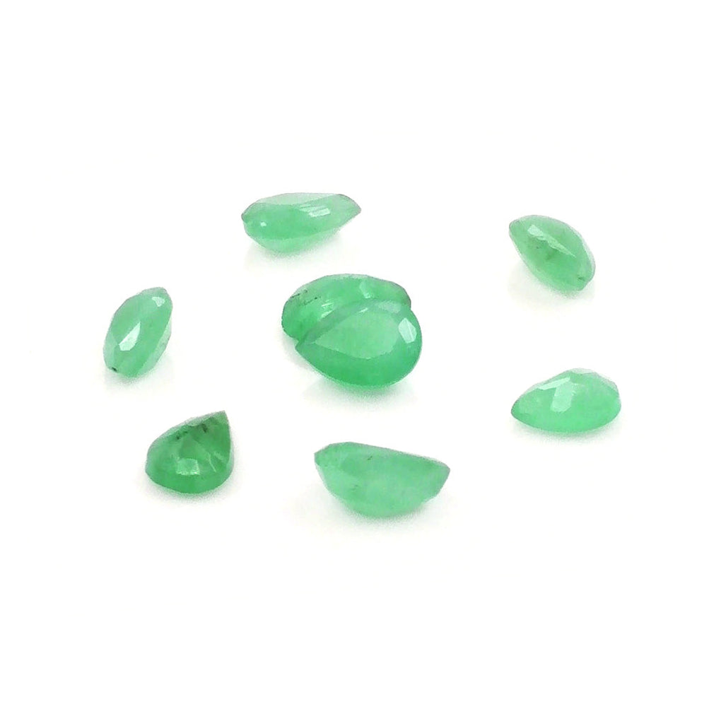 Natural Zambian Emerald Calibrated Pears | 3x4mm & 4x5mm