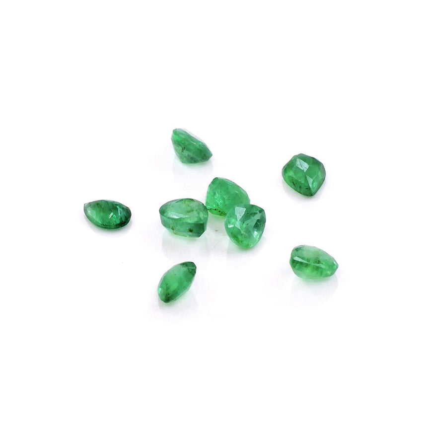 Natural Zambian Emerald Calibrated Pears | 3x4mm & 4x5mm