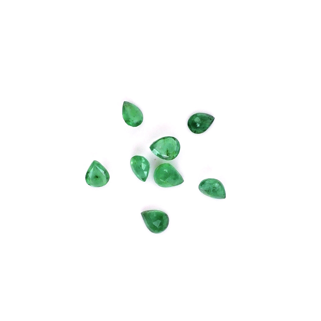 Natural Zambian Emerald Calibrated Pears | 3x4mm & 4x5mm