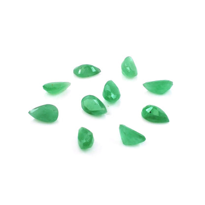 Natural Zambian Emerald Calibrated Pears | 3x5mm & 4x6mm