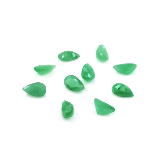 Natural Zambian Emerald Calibrated Pears | 3x5mm & 4x6mm