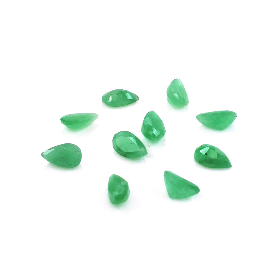 Natural Zambian Emerald Calibrated Pears | 5x7mm & 6x8mm