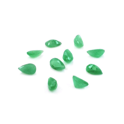 Natural Zambian Emerald Calibrated Pears | 5x7mm & 6x8mm