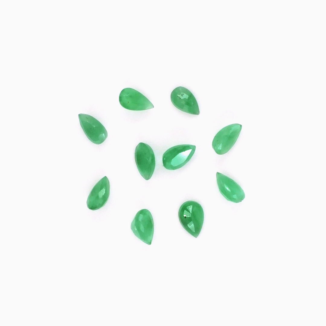 Natural Zambian Emerald Calibrated Pears | 3x5mm & 4x6mm