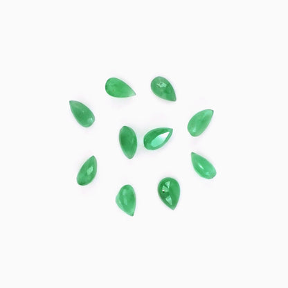 Natural Zambian Emerald Calibrated Pears | 5x7mm & 6x8mm
