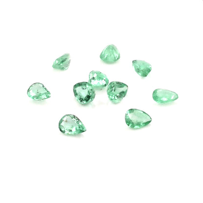 Natural Zambian Emerald Calibrated Pears | 3x4mm & 4x5mm