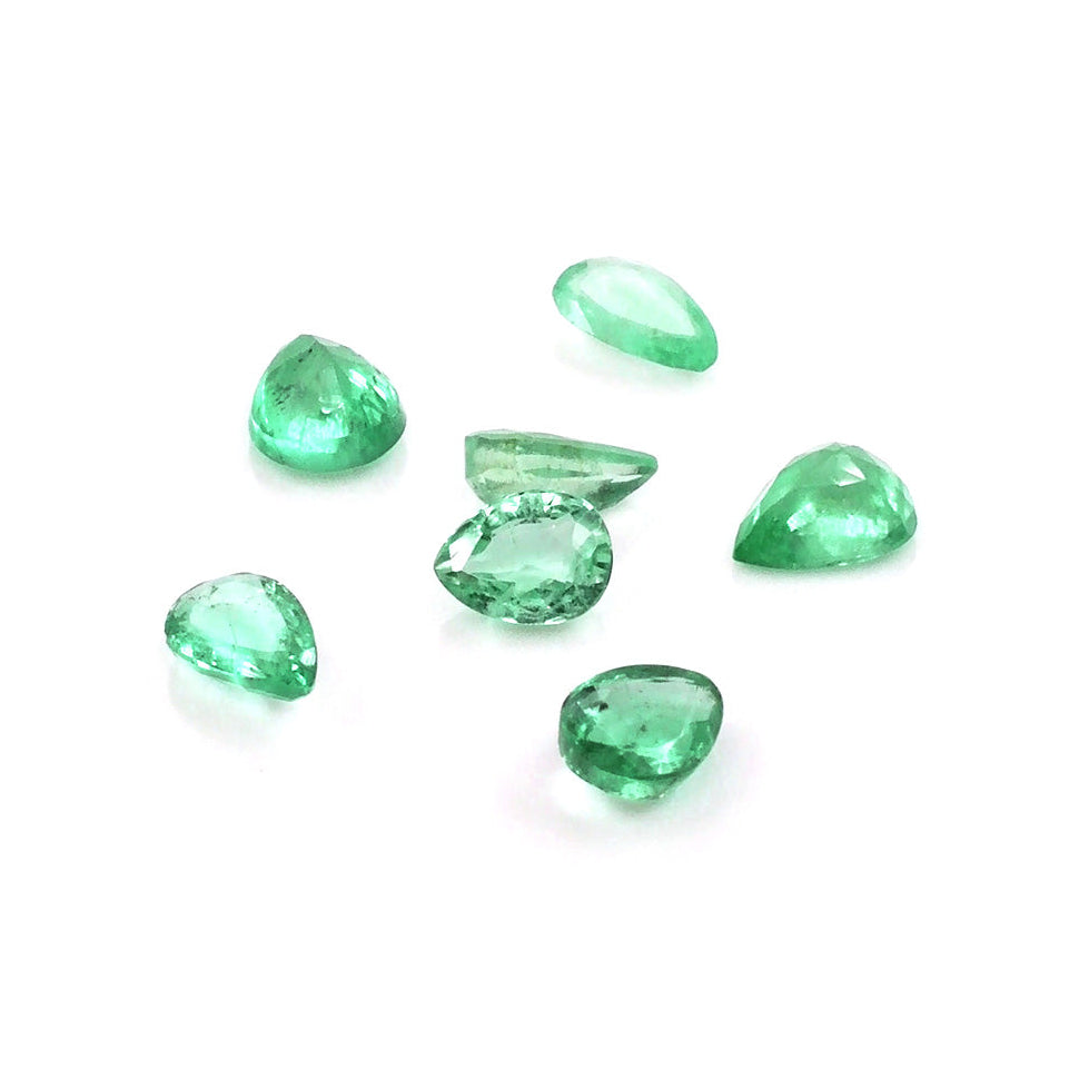 Natural Zambian Emerald Calibrated Pears | 3x5mm & 4x6mm