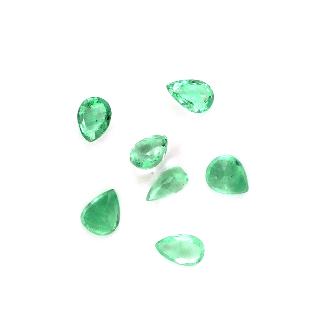 Natural Zambian Emerald Calibrated Pears | 3x5mm & 4x6mm