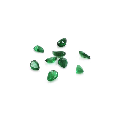 Natural Zambian Emerald Calibrated Pears | 3x4mm & 4x5mm