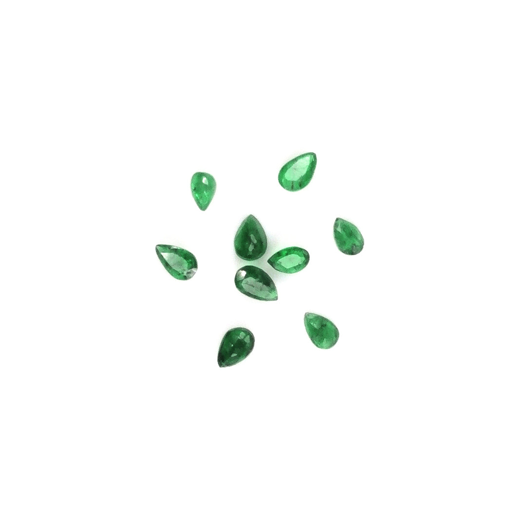 Natural Zambian Emerald Calibrated Pears | 2x3mm & 2x4mm