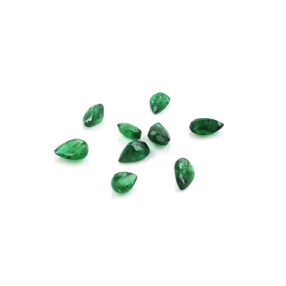 Natural Zambian Emerald Calibrated Pears | 2x3mm & 2x4mm