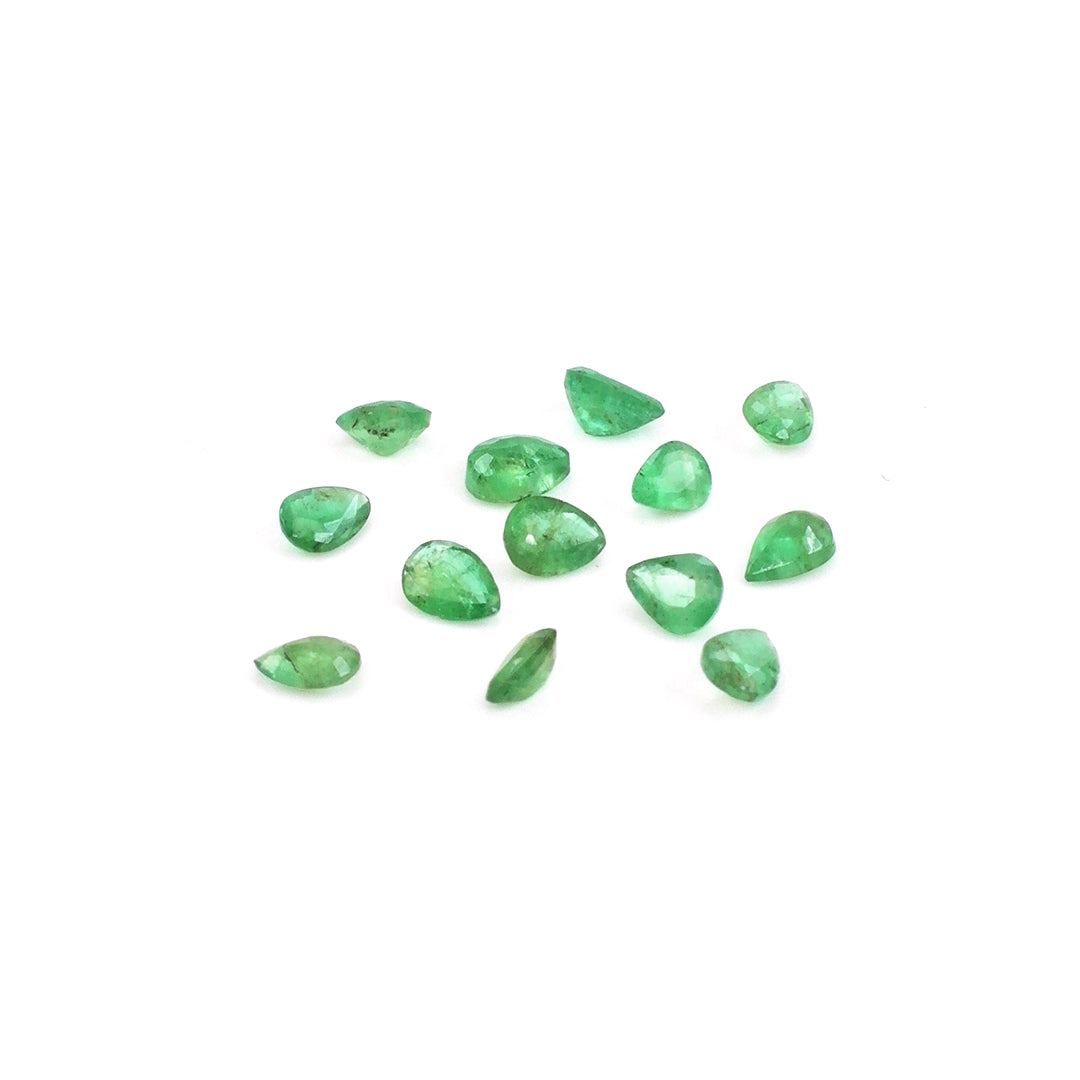 Natural Zambian Emerald Calibrated Pears | 3x4mm & 4x5mm