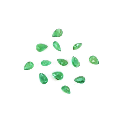 Natural Zambian Emerald Calibrated Pears | 3x4mm & 4x5mm