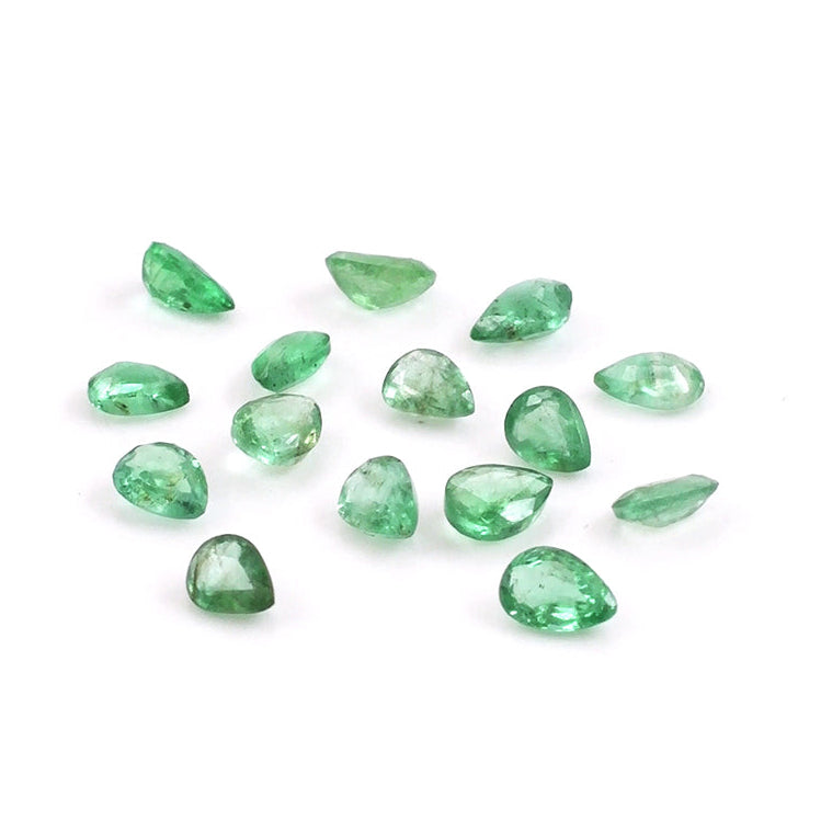 Natural Zambian Emerald Calibrated Pears | 3x4mm & 4x5mm