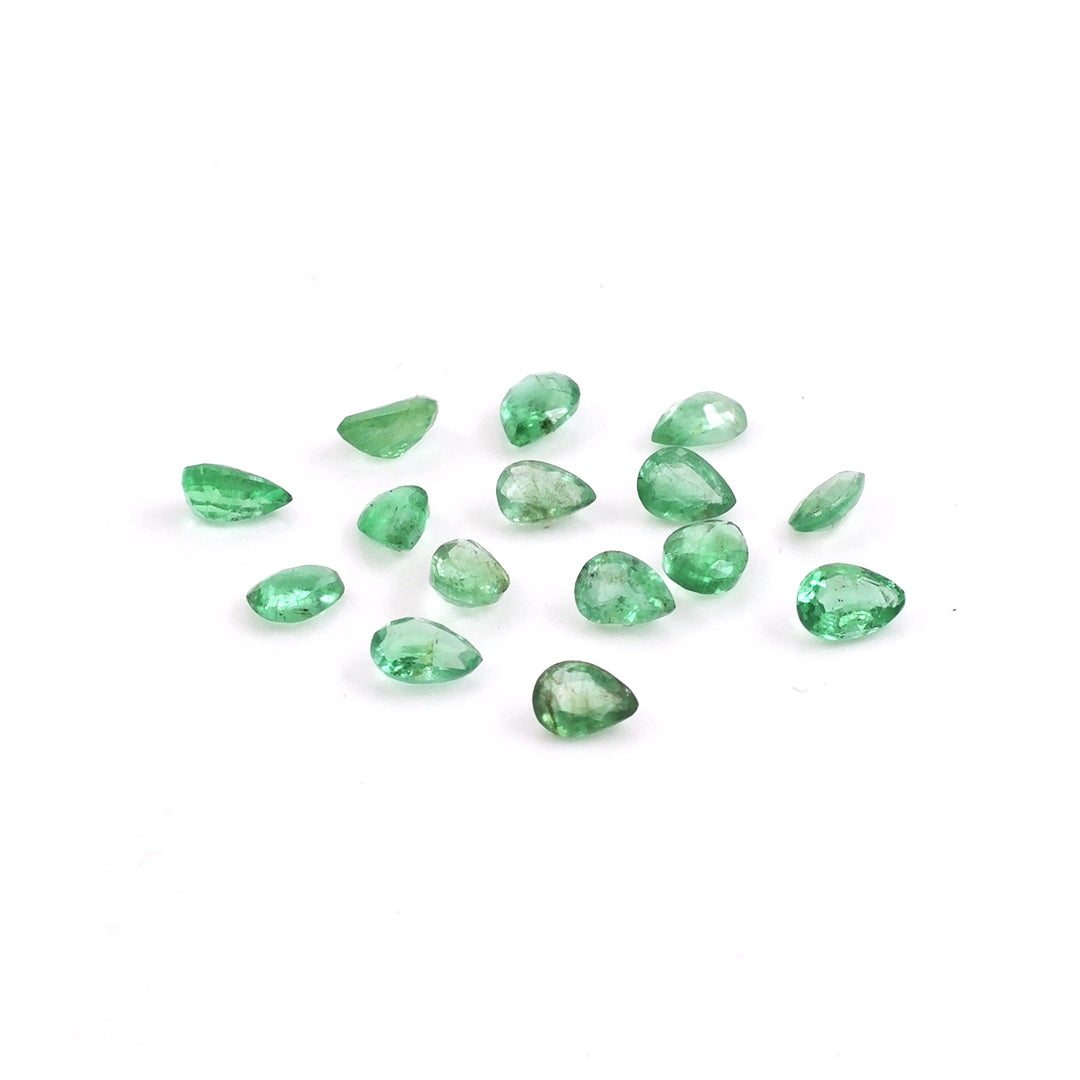 Natural Zambian Emerald Calibrated Pears | 3x4mm & 4x5mm