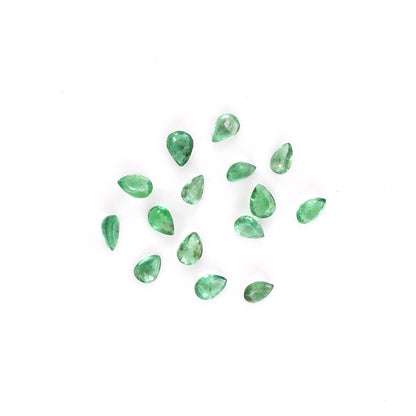 Natural Zambian Emerald Calibrated Pears | 5x6mm & 6x7mm