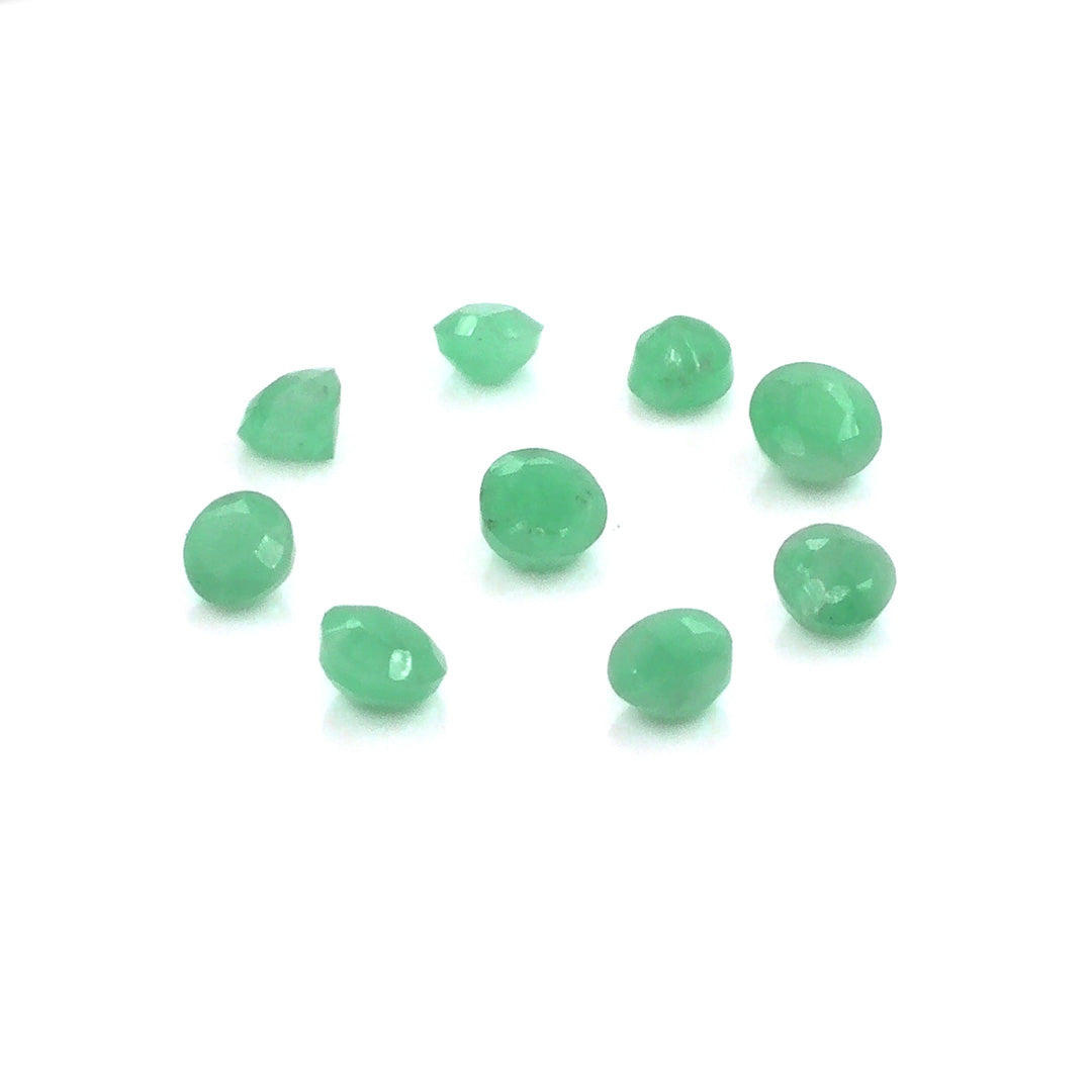 Natural Zambian Emerald Calibrated Rounds | 5mm & 6mm