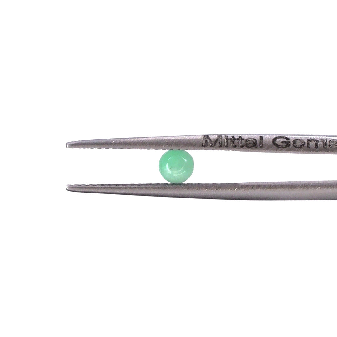 Natural Zambian Emerald Calibrated Cabochon Rounds | 3mm & 4mm