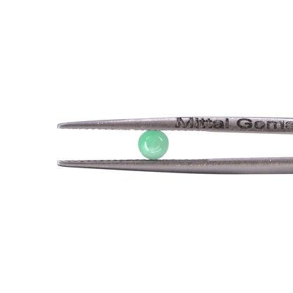 Natural Zambian Emerald Calibrated Cabochon Rounds | 3mm & 4mm