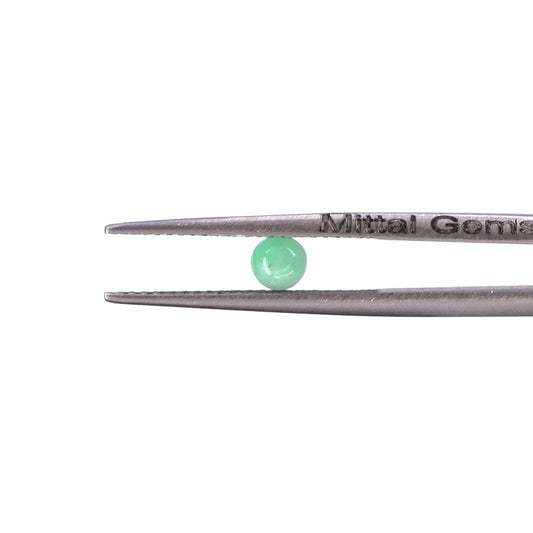 Natural Zambian Emerald Calibrated Cabochon Rounds | 3mm & 4mm