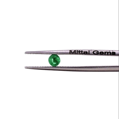 Natural Zambian Emerald Calibrated Cabochon Rounds | 3mm & 4mm