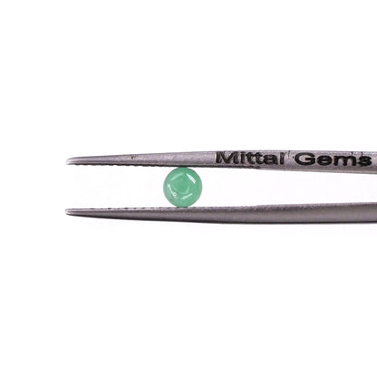 Natural Zambian Emerald Calibrated Cabochon Rounds | 3mm & 4mm