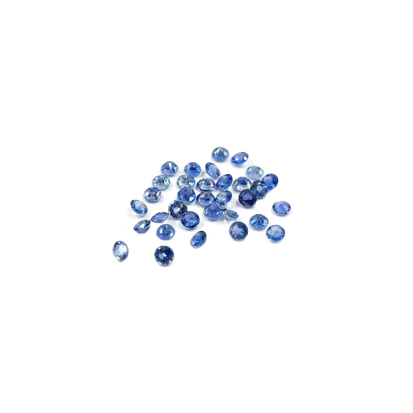 Natural Untreated Ceylon Blue Sapphire Calibrated Round, 4mm
