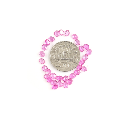 Natural Untreated Mozambique Pink Sapphire Calibrated Ovals | 4x5mm & 5x6mm