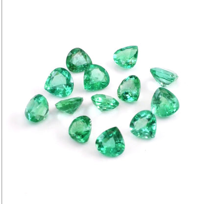 Natural Zambian Emerald Calibrated Hearts | 4mm & 5mm