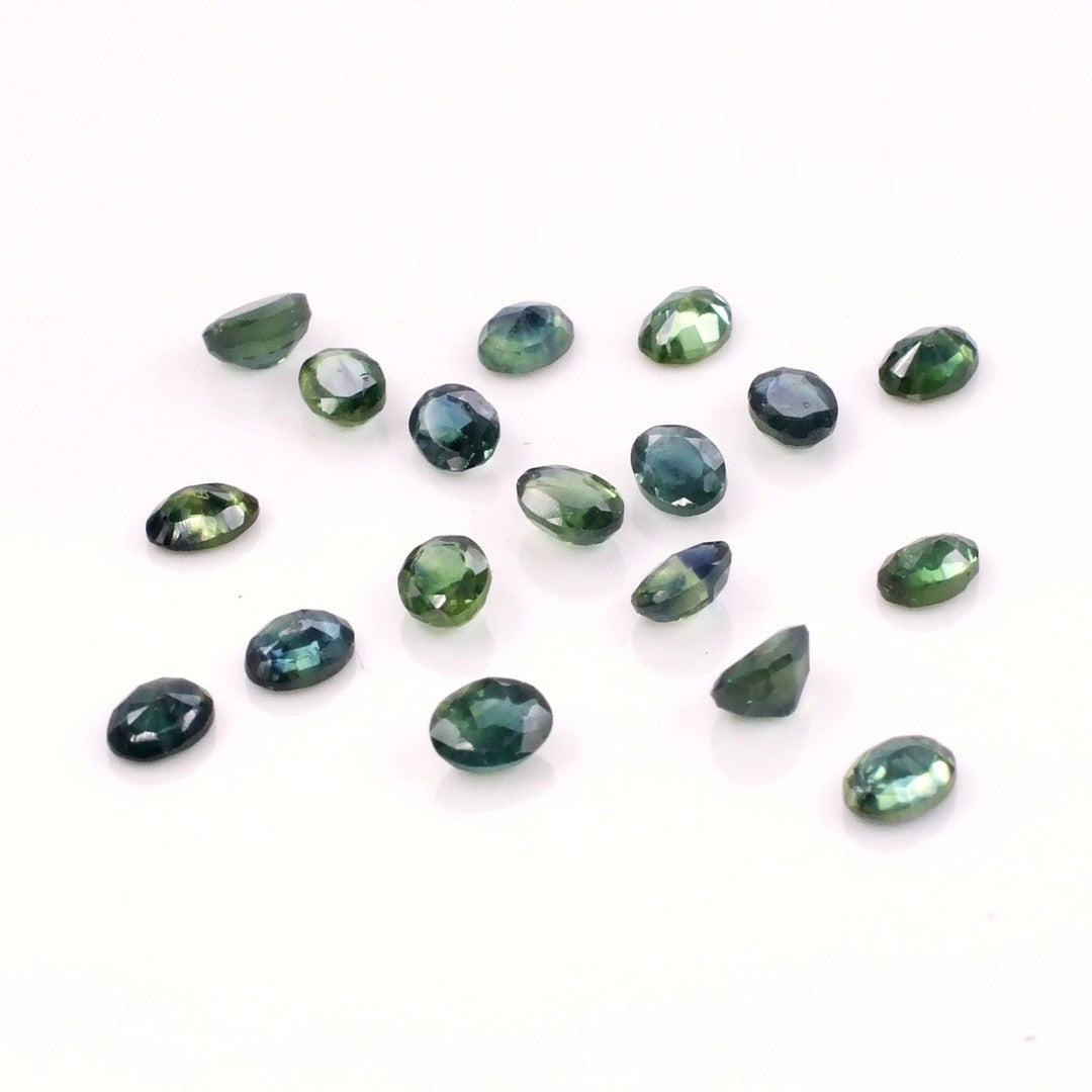 Natural Untreated Teal Sapphire Calibrated Ovals | 3x4mm & 4x5mm