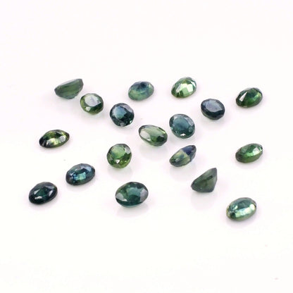 Natural Untreated Teal Sapphire Calibrated Ovals | 3x4mm & 4x5mm