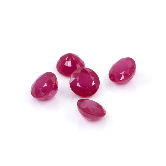 Natural Bangkok Ruby Calibrated Rounds | 7mm & 8mm