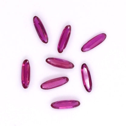 Natural Bangkok Ruby Calibrated Long Ovals | 8x2.5mm & 10x4.5mm