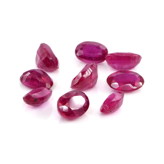 Natural Bangkok Ruby Calibrated Ovals | 2x4mm