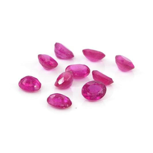 Natural Bangkok Ruby Calibrated Ovals | 3x4mm & 4x5mm
