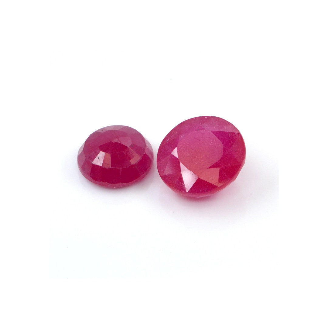 Natural Bangkok Ruby Calibrated Rounds | 14mm & 15mm