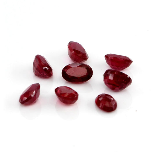 Natural Bangkok Ruby Calibrated Ovals | 2x4mm
