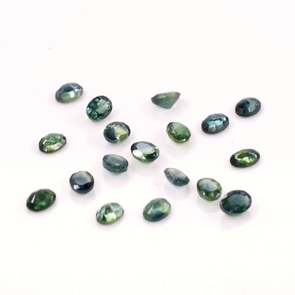 Natural Untreated Teal Sapphire Calibrated Ovals | 3x4mm & 4x5mm