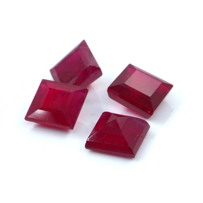 Natural Bangkok Ruby Calibrated Squares | 4.5mm & 5.5mm