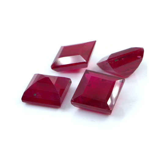 Natural Bangkok Ruby Calibrated Squares | 4.5mm & 5.5mm